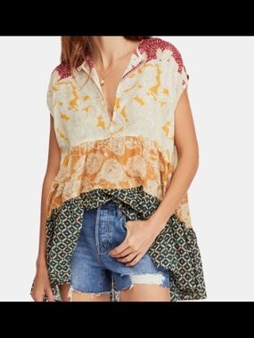 Free People Marigold Combo Multi-Print Sundress